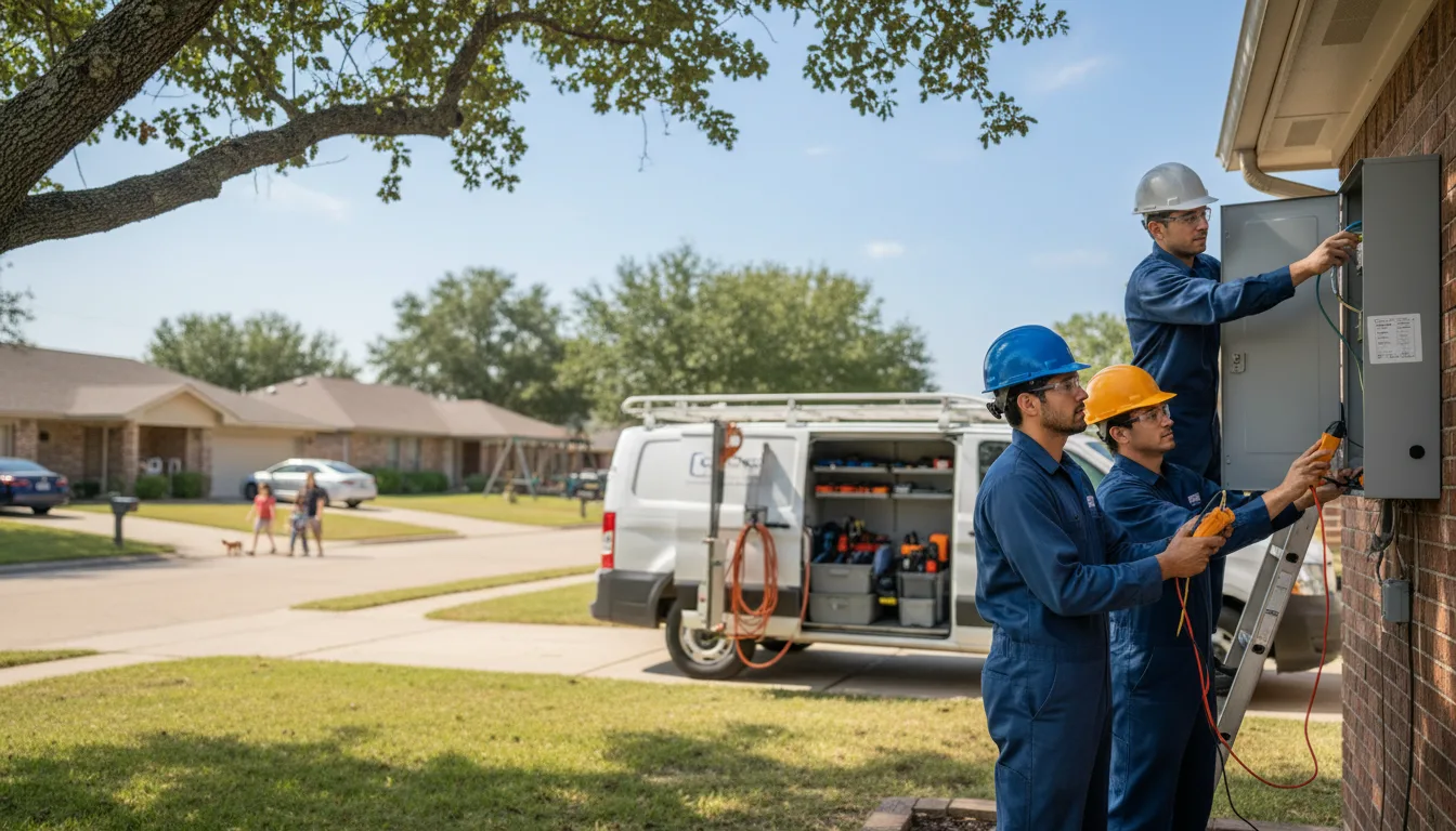 Certified electrician providing emergency electrical services in Alvarado, TX
